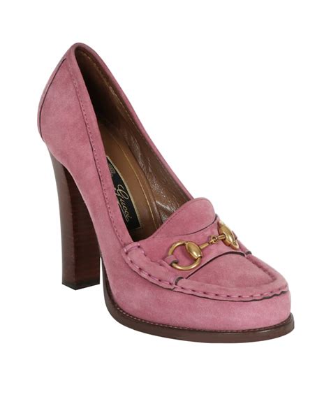 gucci loafer platform heels|Gucci suede loafer.